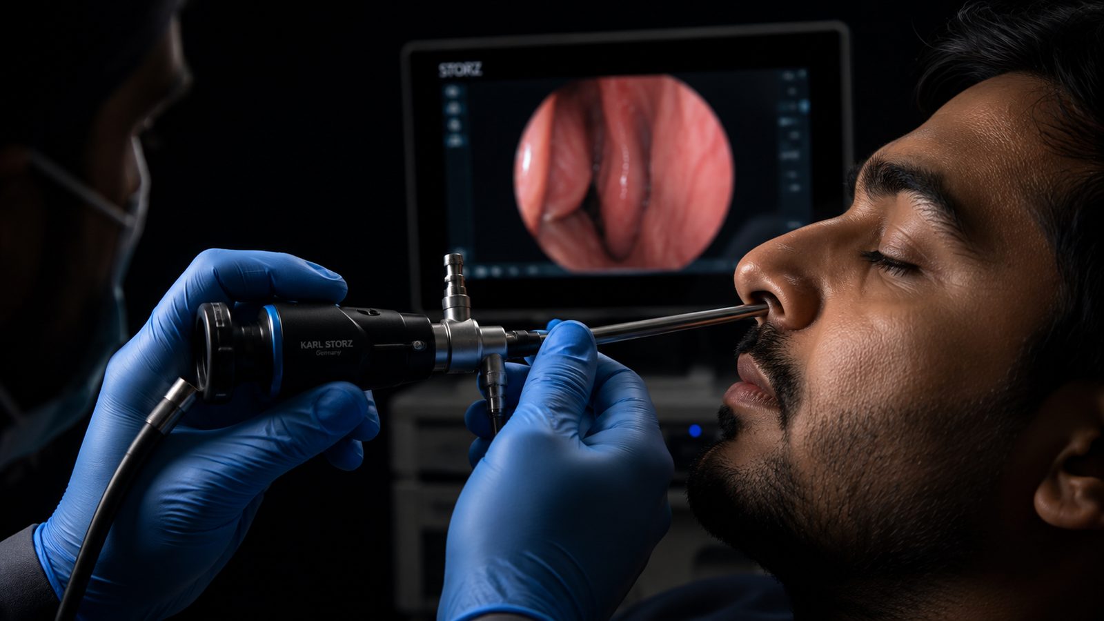 Nasal endoscopy examination